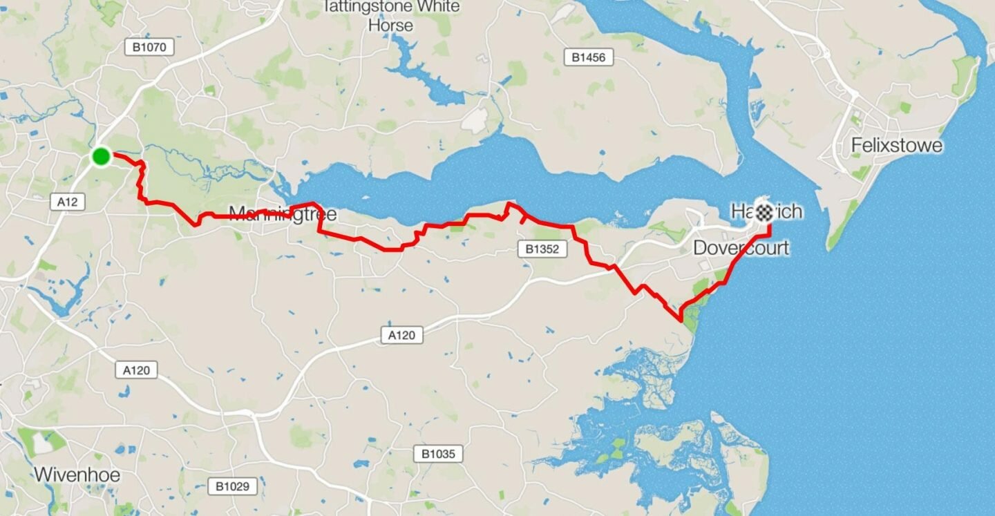 Walking the final section of the Essex Way, an 82 mile long trail from Epping to Harwich. Getting outdoors and supporting local females for International Women's Day.