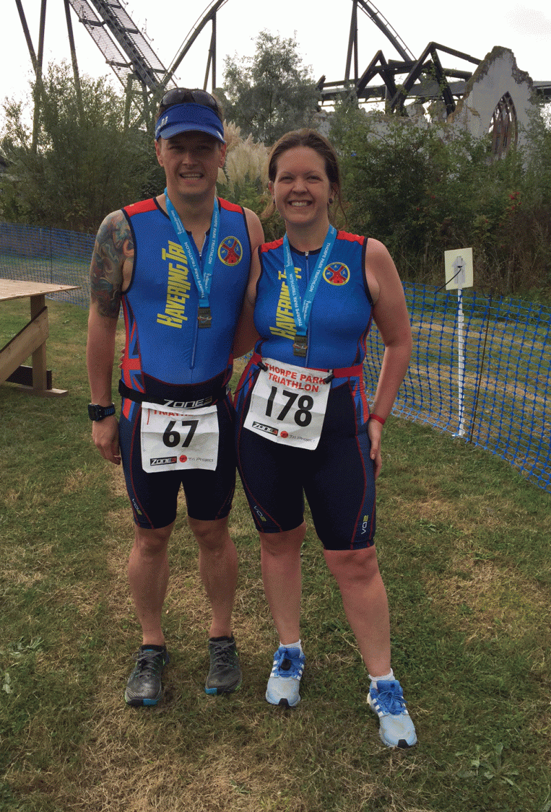 Triathlon training with a partner